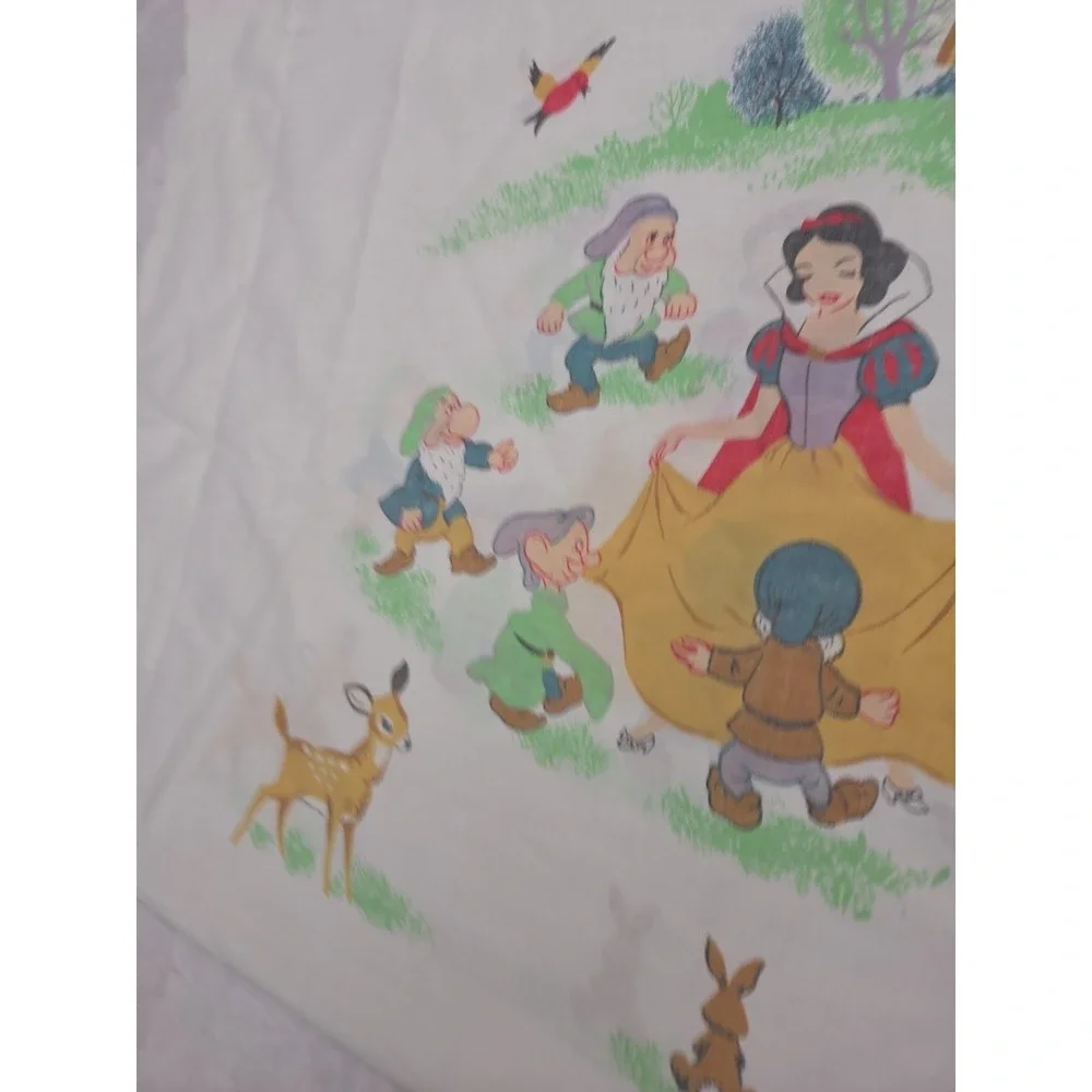 Vtg 1967 Disney Prod Wamsutta Ultracale Snow White Dwarves Standard Pillowcase